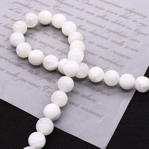 Natural white moonstone round beads strand for DIY necklace and bracelet jewelry making