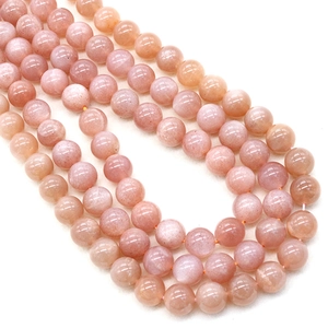 Polished natural orange sunstone round beads strand for DIY necklace jewelry making