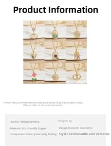 Close-up of assorted copper pendants with floral and heart motifs in 18k gold plating