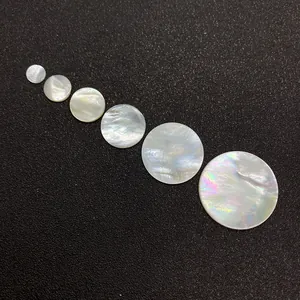 Natural white mother of pearl shell round loose beads in six sizes from 8mm to 30mm