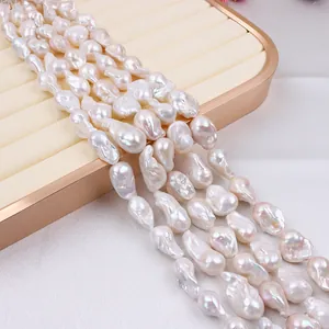 Perlas Barrocas Artificiales de Agua Dulce Naturales Blancas Irregulares de Cola para Creación de Joyas DIY Collar Pulsera Accesorio Mujer