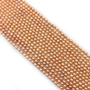 Perles de riz roses naturelles de qualité AA pour création de bijoux DIY