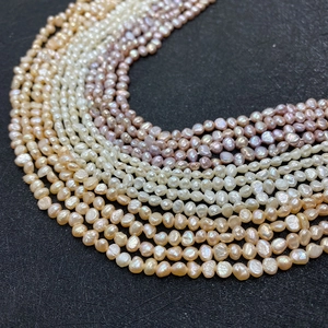 Natur-Süßwasserperlen-Stränge in Weiß, Champagner und Lavendel für DIY-Schmuck