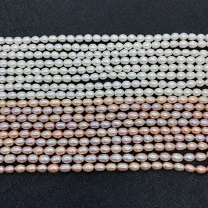 Macro shot of AAA Grade freshwater pearls in white pink and purple for DIY jewelry making