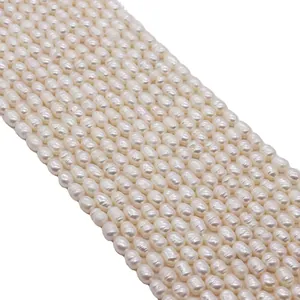 Natural A-grade baroque freshwater pearls strand with high luster for DIY jewelry making