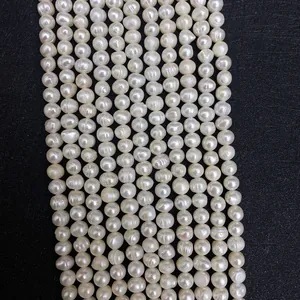 Perles de culture d'eau douce blanches 2-10mm pour création de bijoux DIY