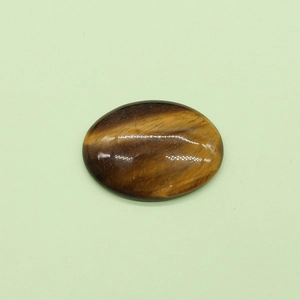 Polished oval tiger eye natural stone bead for DIY jewelry making and ring settings