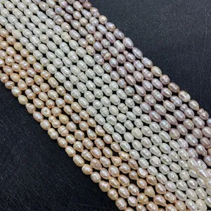 Perles de Culture d'Eau Douce Naturelles en Forme de Riz Baroque Perles en Vrac pour Collier Bracelet DIY Bijoux pour Mariage Fête Femme