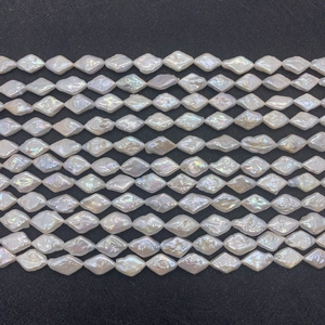 Brins de perles d'eau douce baroques en forme de losange pour création de bijoux DIY