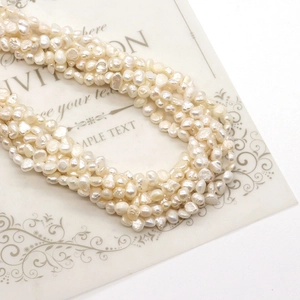Elegant multilayer baroque freshwater pearl necklace with natural irregular luster beads