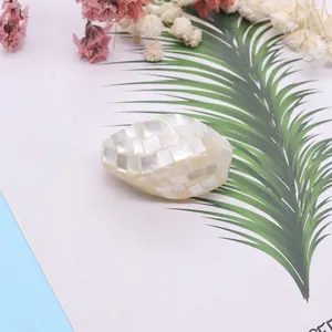Irregular mosaic shell bead with natural iridescent luster for jewelry making
