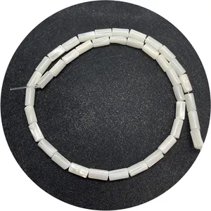 Natural mother of pearl cylinder tube beads for handmade DIY necklaces and bracelets