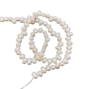 Natural freshwater baroque pearl strands in creamy white for DIY jewelry making