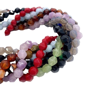 Cuentas de ópalo natural facetado 6-10mm para creación de joyas en varios colores