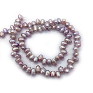Perles d'eau douce naturelles lavande de haute qualité pour la création de bijoux DIY
