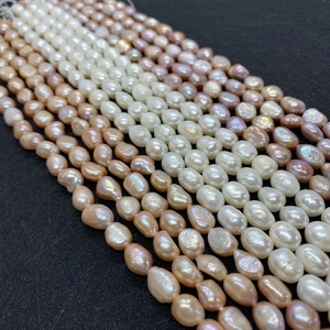 Natural 5-11mm freshwater baroque pearls in white, pink, and purple for jewelry making