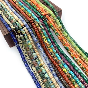 Natuursteen Heishi Kralen Gepolijst Plat Rond Losse Schijf Kralen Voor Handgemaakte Sieraden Maken Ketting Armband Benodigdheden Veelkleurig