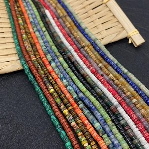 Platte ronde natuursteen kralen zoals malachiet en tijgeroog voor DIY sieraden maken