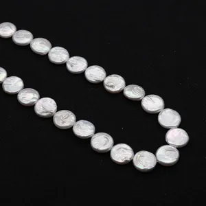Perle d'acqua dolce bianche naturali da 16-17mm per la creazione di gioielli