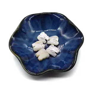 Perle a forma di elefante in conchiglia naturale 15x17mm per gioielli fai da te