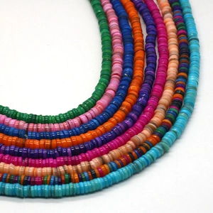 Colorful 6mm natural shell heishi beads disk shape for DIY jewelry making accessories