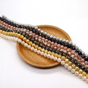 Natural Seawater Shell Mosaic Loose Beads Mother Of Artificial Pearl Abalone Splicing Round Faceted Beads For DIY Jewelry Making