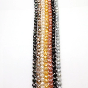Natural sea shell mosaic beads 8mm to 20mm featuring multicolored mother of pearl