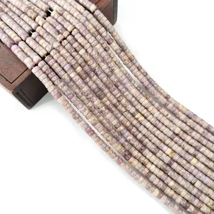 Natuurlijke paarse lepidoliet kralen 2x4mm voor DIY sieraden maken en halskettingen