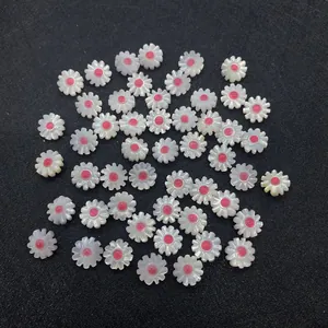 Perline margherita in madreperla naturale bianca per la creazione di gioielli fai-da-te