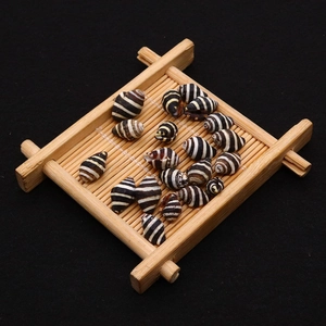 Perle di conchiglia naturale 10x15mm a strisce zebrate per gioielli fai da te e collane