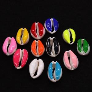 Colorful 9x19mm natural shell beads with enamel coating for DIY jewelry making