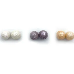 Faceted 12-15mm natural freshwater pearls with dragon scale carving in white and purple