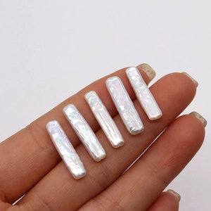 Natuurlijke witte barokke zoetwaterparels rechthoekig voor DIY sieraden maken set