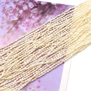 Natural white freshwater seed pearls for DIY jewelry making with high luster finish
