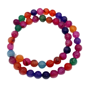 Mixed color dragon vein agate beads strand for DIY jewelry making accessories