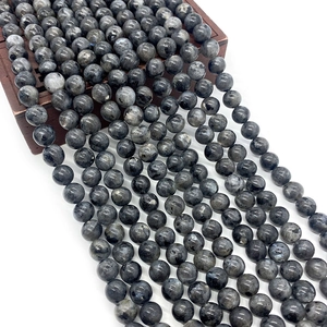 Natürliche Labradorit-Rundperlen für DIY-Schmuck mit schillerndem Glanz und glatter Textur