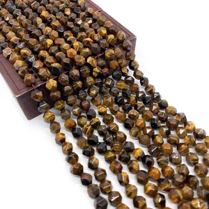 Naturstein Lose Perlen Facettiert Rund Edelstein Für DIY Schmuckherstellung Halsketten Armbänder Zubehör Handwerk