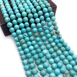Natuursteen Turkoois Ronde Kralen Gepolijste Losse Kralen Voor DIY Armband Ketting Sieraden Maken Accessoires