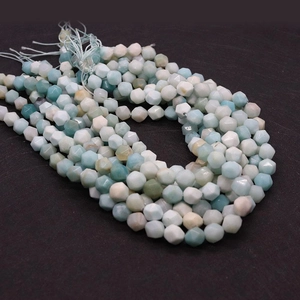 Macro di perle in amazzonite naturale sfaccettata per gioielli fai-da-te e collane