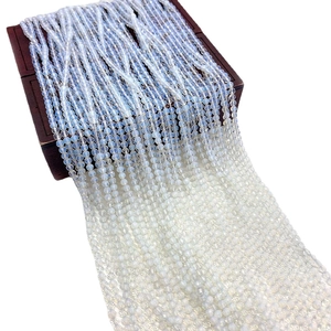 Perline Sfuse Tonde Sfaccettate in Opale Naturale Pietra Bianca Traslucida Perline Distanziatrici Per Braccialetti Collane Fai Da Te