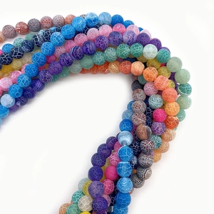 Colorful dragon vein weathered agate beads 6mm-10mm for DIY jewelry making