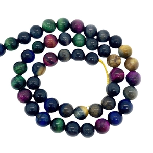 Mixed color natural tiger eye stone round beads for DIY jewelry making 6mm to 10mm