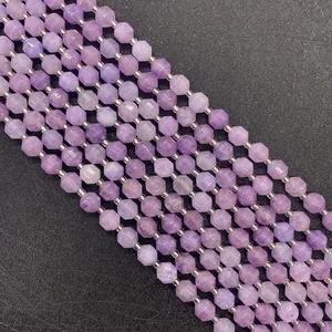 Natural Stone Lavender Amethyst Faceted Beads For DIY Jewelry Making Handmade Bracelet Necklace Accessories Purple Beads Strand