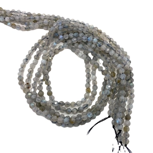 Faceted natural labradorite beads 2-4mm with blue flashes for DIY jewelry making