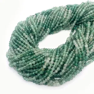 Natural light green faceted crystal stone beads for DIY jewelry and bracelets