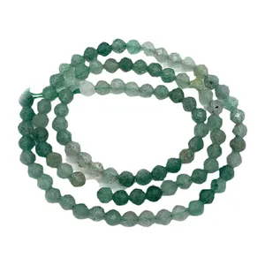 Faceted natural green strawberry quartz beads 2-4mm for DIY jewelry making and bracelets