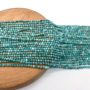 Gefacetteerde blauwgroene amazoniet natuursteen kralen voor DIY-sieraden en hobby's