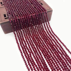 Βαθυκόκκινες χάντρες σπινέλιου 2mm 3mm για κατασκευή κοσμημάτων DIY και κολιέ