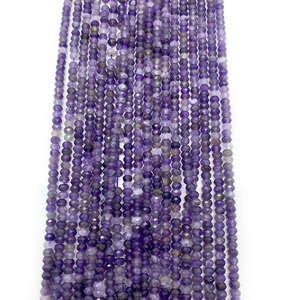 Natuursteen Gefacetteerde Amethist Ronde Kralen Voor DIY Ketting Armband Sieraden Maken Handgemaakte Accessoires Voor Bruiloft Verjaardagscadeau
