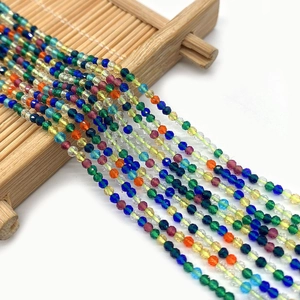 Kleurrijke 2mm 3mm gefacetteerde natuursteen kristallen kralen voor DIY sieraden maken